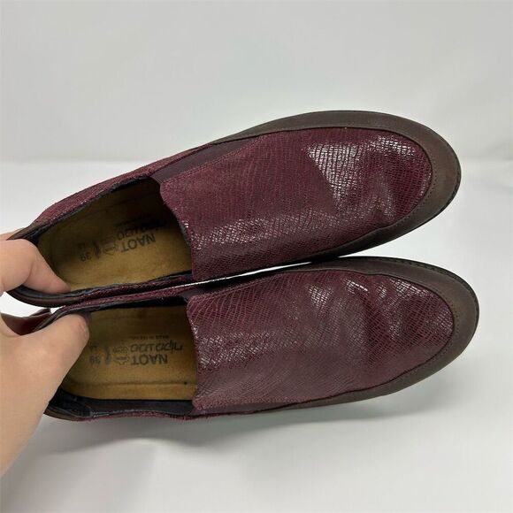 Naot Women's Purple Red Berry Slip-On Loafers Size 39 (US 8) Casual Comfort - Picture 10 of 11
